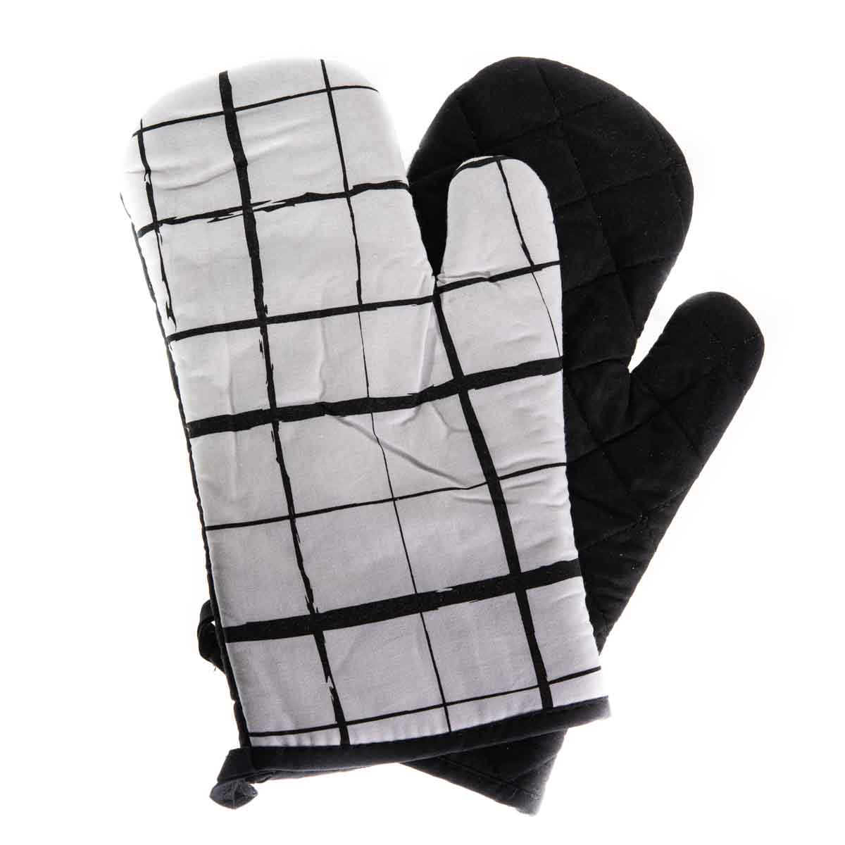 Mănuși cuptor (alb-negru)