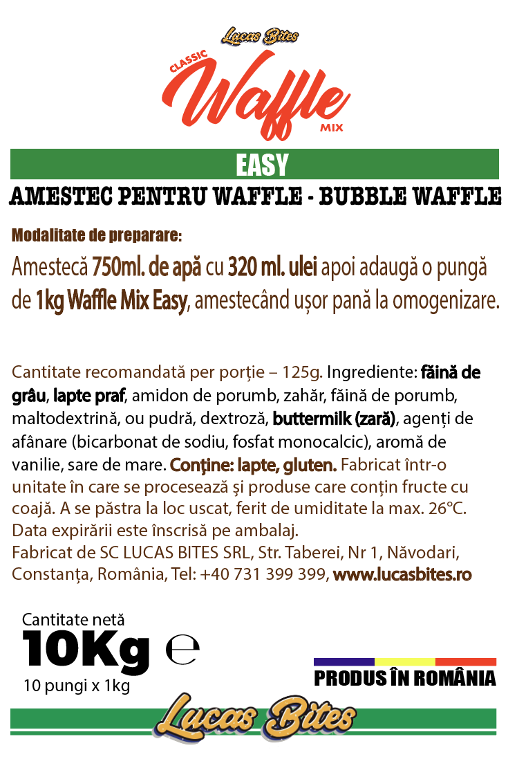 Waffle Mix Professional Easy 10kg