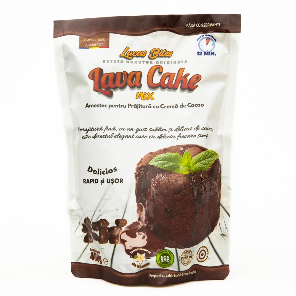 Lava Cake Mix 400g, Amestec pentru Prăjitură cu Cremă de Cacao