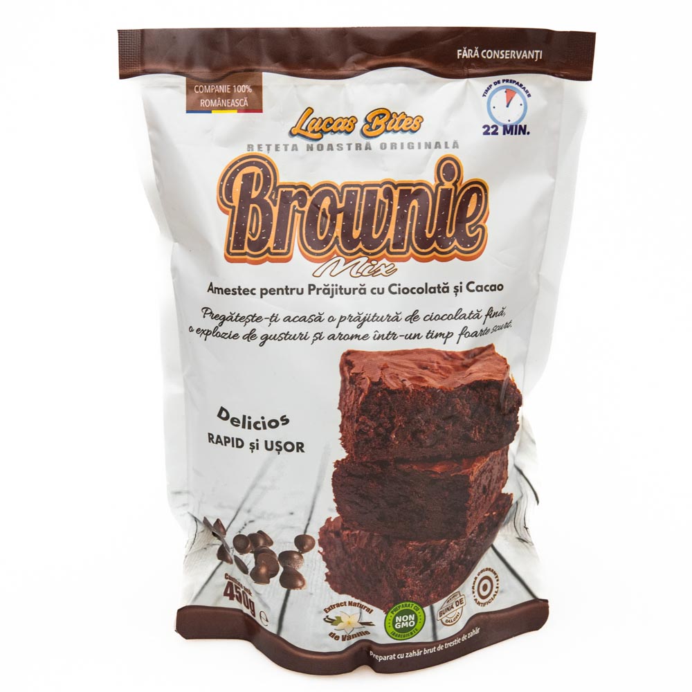 Brownie Mix 450g, Amestec pentru Prăjitură cu Ciocolată şi Cacao